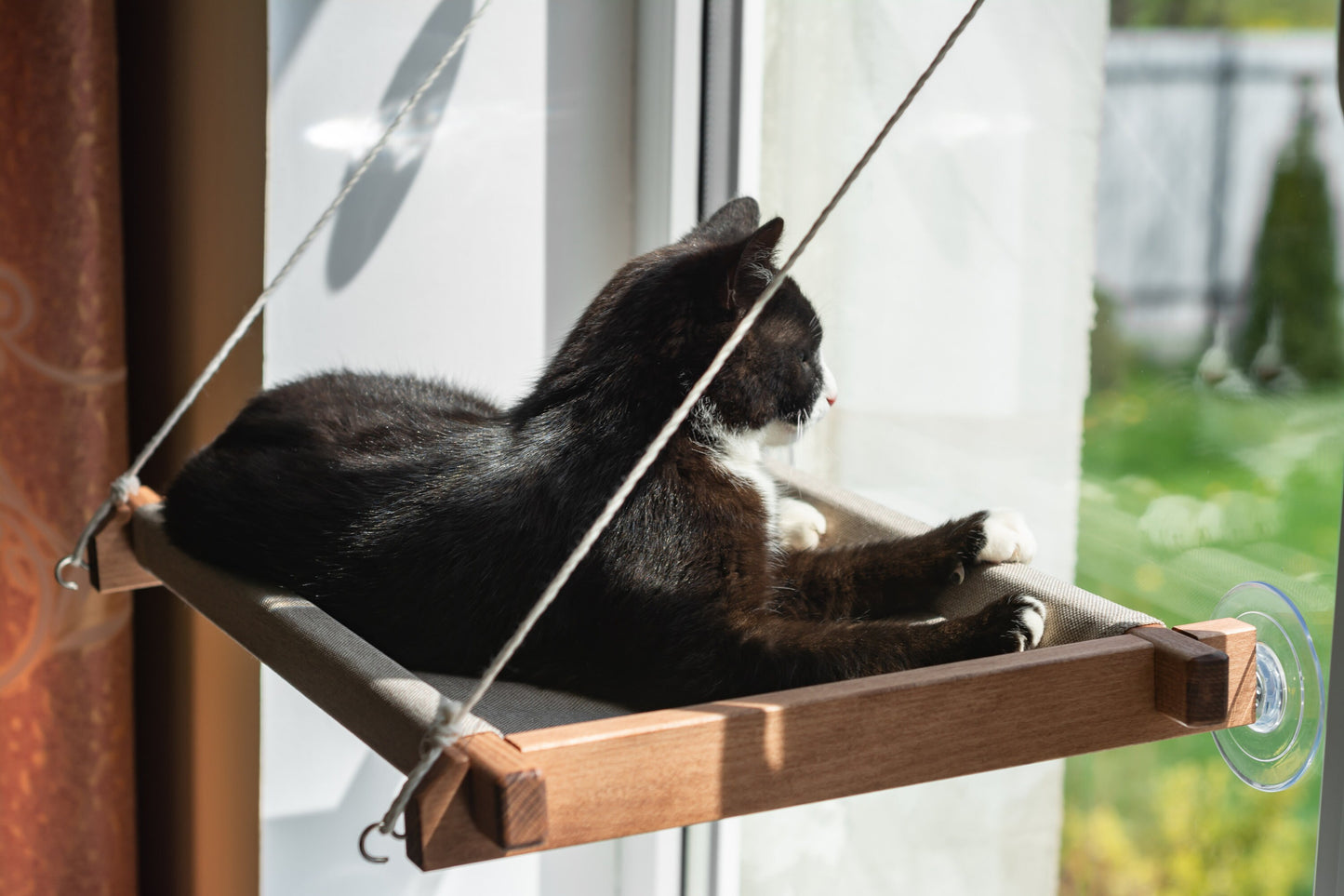 Cat window perch, cat window hammock, cat window ledge, cat window bed, cat window seat, cat window shelf, cat hammock